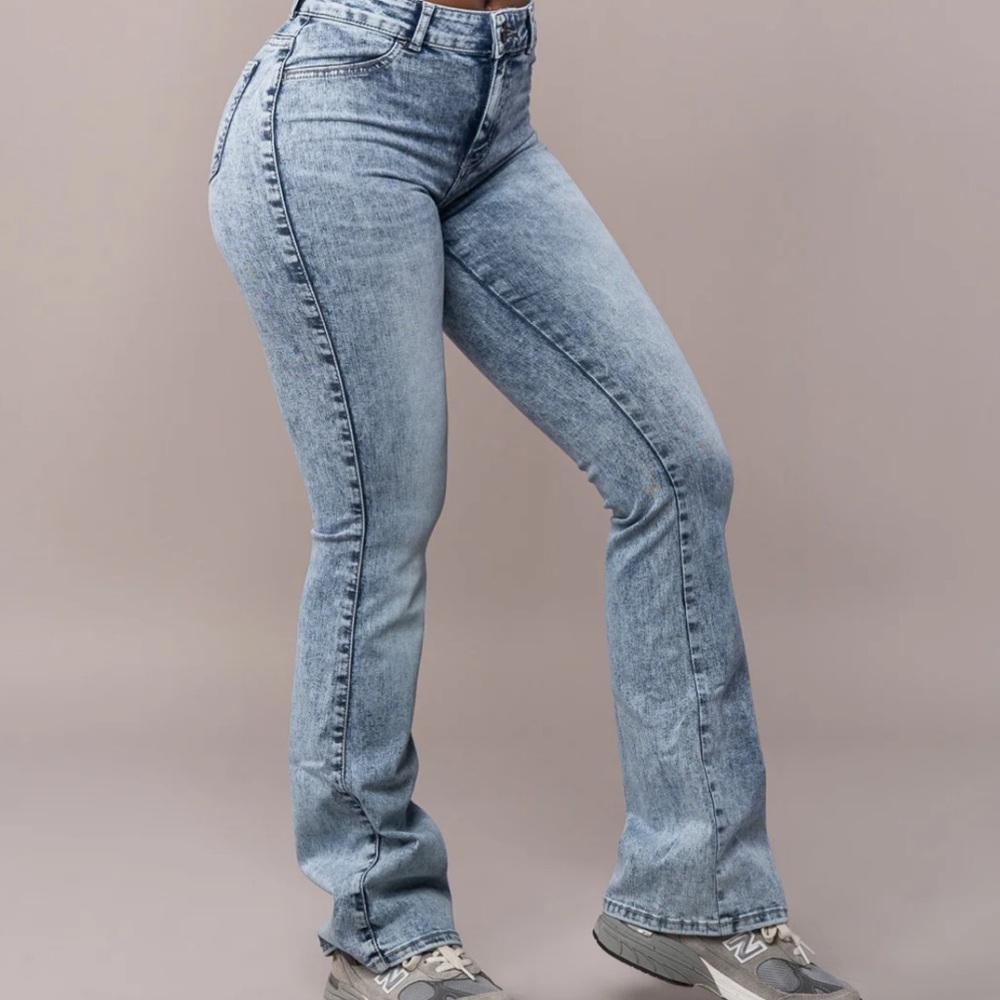 FITJEANS Flared Mid 80s Blue Jeans Size XS